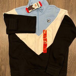 New Flia women hoodie half-zip Blue and Purple